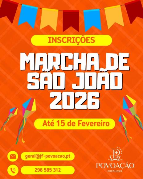 Abertas as Inscri&ccedil;&otilde;es para a Marcha de S&atilde;o Jo&atilde;o 2026